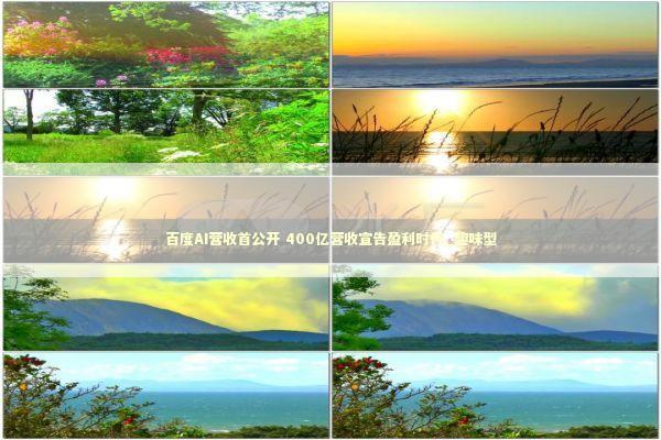 百度AI营收首公开 400亿营收宣告盈利时代_趣味型 新闻