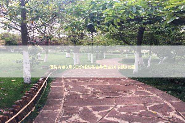 酒价内参3月3日价格发布古井贡古20下跌9元瓶